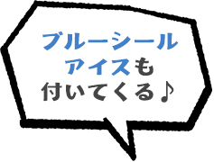 ブルーシールアイスも付いてくる♪