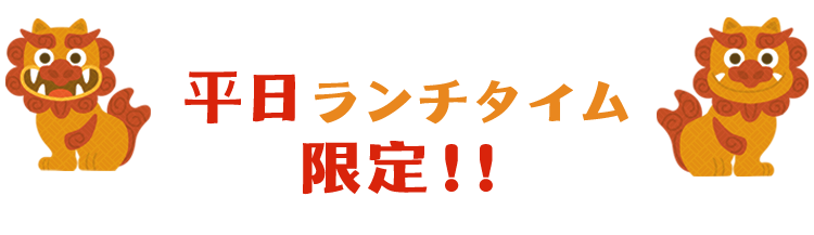 平日ランチタイム限定！！