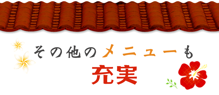 その他の メニューも充実